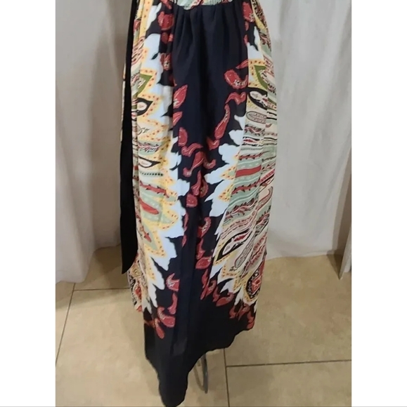 Fun And Flirt Maxi Print Long Dress Womens Size Large Cotton - Picture 7 of 12